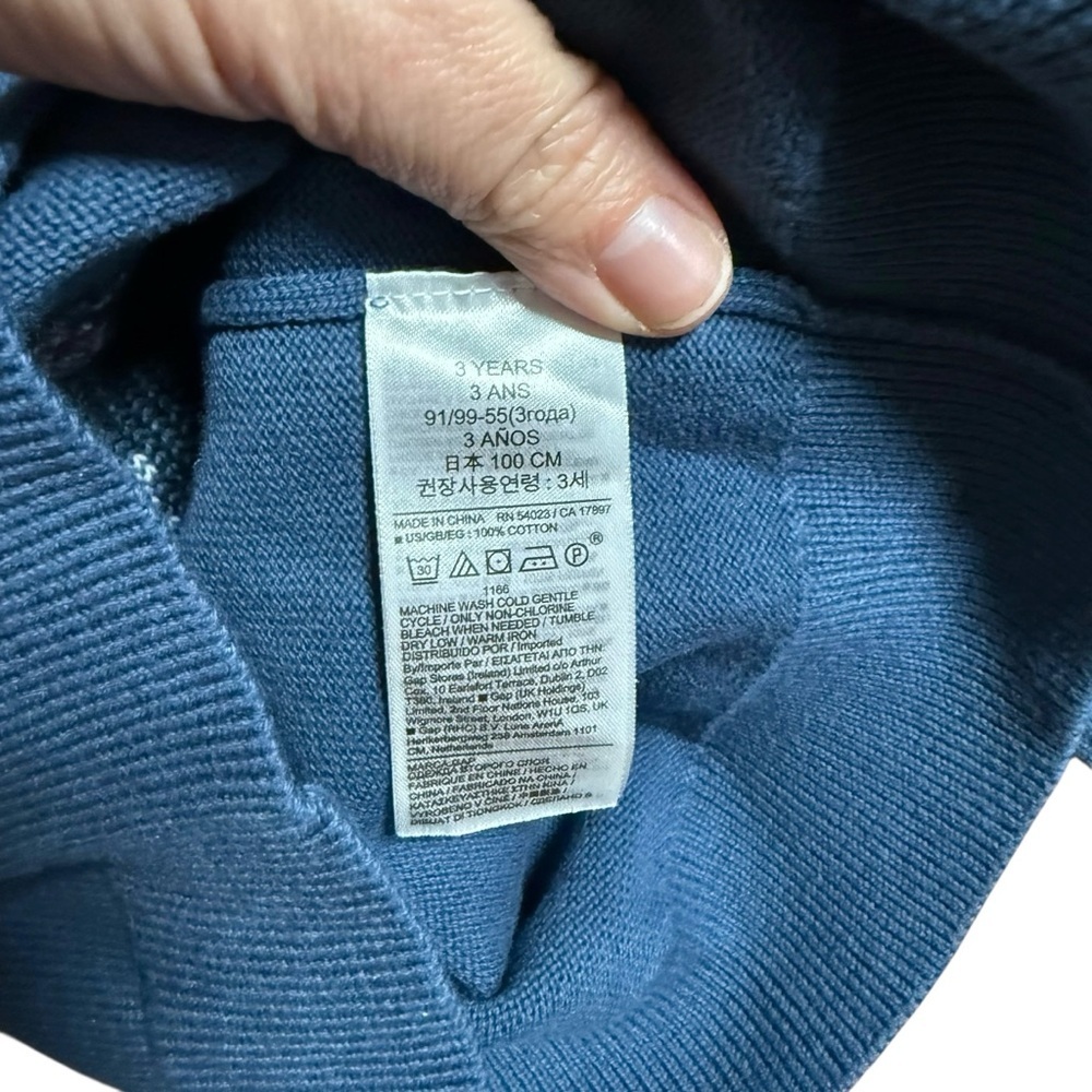 Baby Gap Mickey Mouse Sweater Blue Knit pullover sweater Size 3 Years - Picture 5 of 8